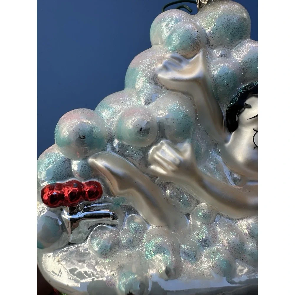 Vintage Kurt Adler Betty Boop Bubble Bath  1998‎ Polonaise Glass Ornament